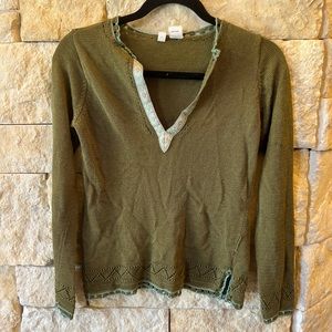 Anthropologie Moth Crochet Sweater